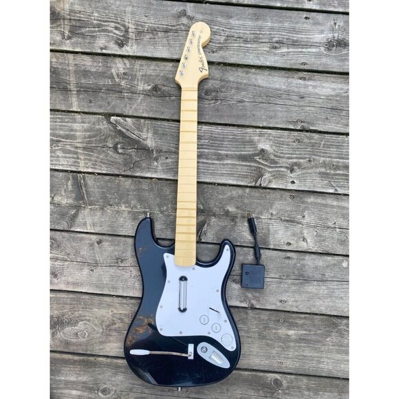 PS3 PS4 Rock Band Fender Stratocaster Guitar with Dongle Tested And Working - Picture 1 of 4
